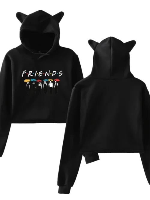 TV Friends Cropped Hoodie #A2