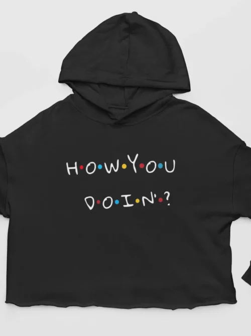 Tv Friends Cropped Hoodie #25 How you doin by Joey