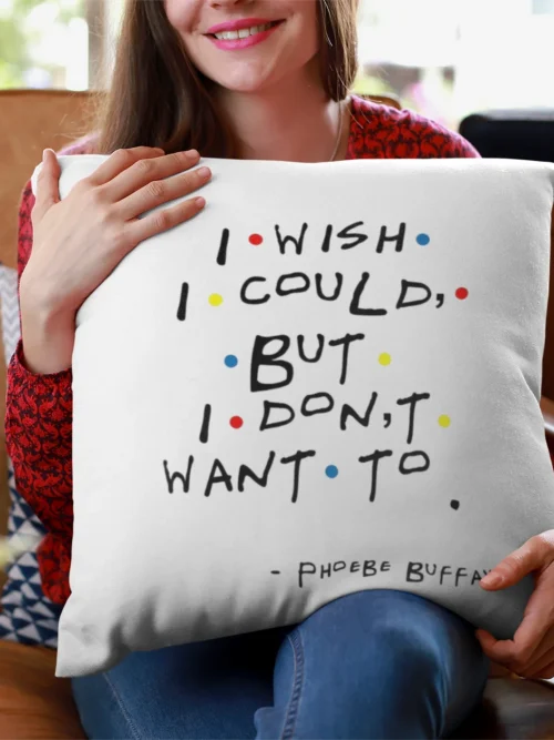 Tv Friends Pillowcase #9 I wish I could but I don’t want to